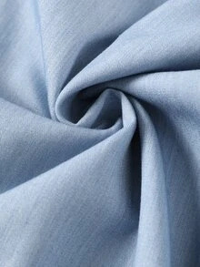 Linhara CURVE Plus Size Women's Casual Vacation Dress With Single Row Back Buttons And Ruffle Hem Fall - Blue - View 4