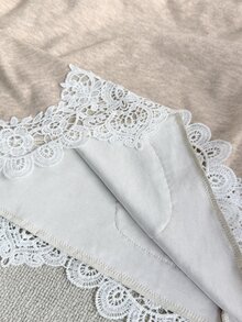 SHEIN فستان حمل كاجوال يومي صيفي للسفر بتصميم دانتيل مرقع - كاكي - مشاهدة 7