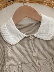 Baby Boy Colorblock Casual Daily Long Sleeve Jumpsuit - Light Grey - View 4