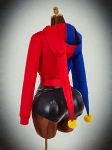 Amplova Halloween Party Clown Cosplay Hat Women's Sweatshirt - Multicolor - View 14
