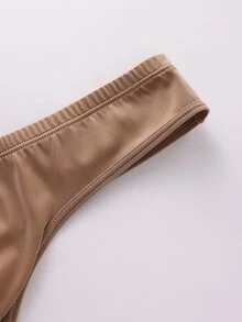 Manfinity Underwear&Sleepwear Basics قطعة واحدة من سروال داخلي رجالي مريح باللون البني - قهوة بني - مشاهدة 4