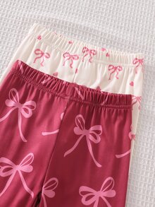 SHEIN 4PCS Young Girls Pajamas - Multicolor - View 5