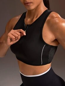Powerista Women's Backless Design Everyday Fitness Sports Bra - Black - View 6