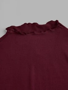 SHEIN EZwear 女款素色小立領長袖百搭休閒T恤（3件組） - 彩色 - 查看 9