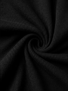 SHEIN BASICS Women's Street Style Off-Shoulder Fashion Sweater Dress - Black - View 10