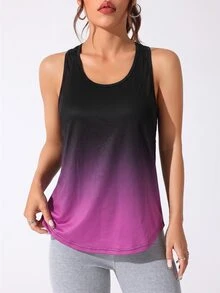 SHEIN Core Rhythm Women's Minimalist Gradient Versatile Sports Tank Top For Fitness - Multicolor - View 3