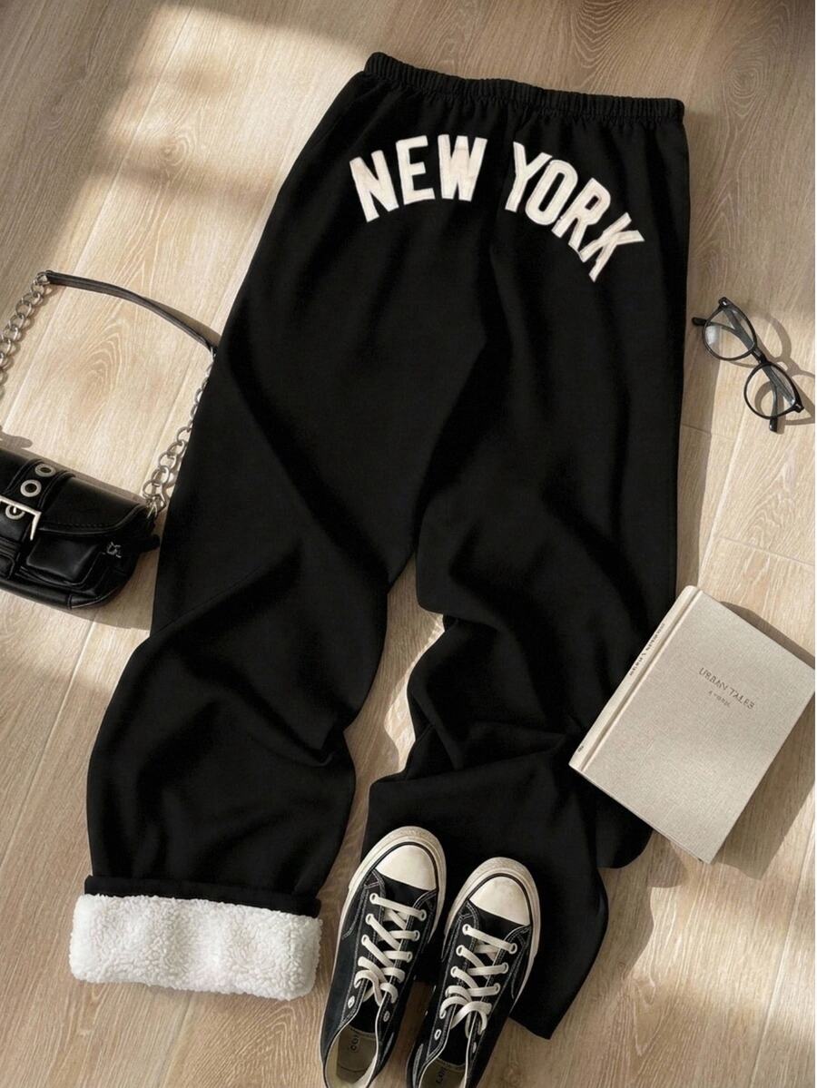 Tseoso Women's Autumn/Winter Fleece Lined Minimalist Front Tie Loose ...