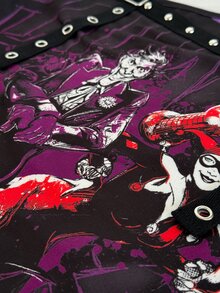 Whyspr Harley Quinn X SHEIN Plus Size Women's Cartoon Pattern Casual Daily Long Sleeve T-Shirt - Multicolor - View 5