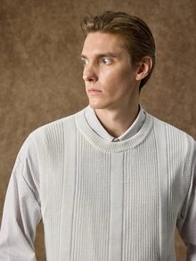 Manfinity CityGents Men's Solid Color Casual Versatile Daily Wear Knitted Vest - Apricot - View 2