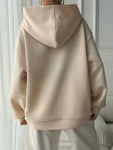 DAZY Women's Letter Print Casual Everyday Sweatshirt - Apricot - View 3