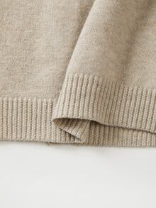 SHEIN 女款 V 領菱格紋針織開襟外套 長袖鈕扣開襟 運動款 - 摩卡棕 - 查看 6