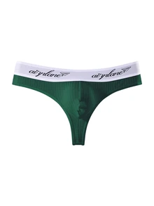 Liftille Men's Letter Waistband Casual Thong Underwear (3-Pack) - Multicolor - View 8