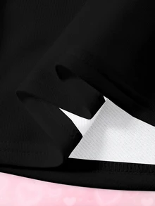 THE POWERPUFF GIRLS X SHEIN 女童字母卡通印花長袖衛衣與內搭褲套裝 - 白色 - 查看 10