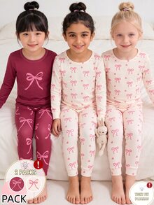 SHEIN 4PCS Young Girls Pajamas - Multicolor - View 8