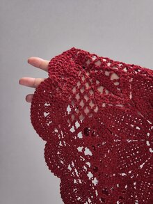 LYSMO 女款純色鏤空性感波希米亞休閒針織背心 度假黑色夏季外出穿搭 夏季假期穿搭 - 酒紅色 - 查看 7