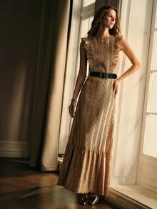 MOTF PREMIUM ELEGANT ELEGANT WOMEN'S LONG DRESS FOR BANQUET - Mocha Brown - View 6
