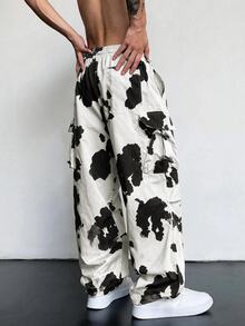ROMWE MEN Street Life Men's Street Style Cow Print Hot-Selling Pants - Multicolor - View 4