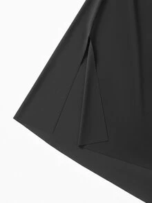 Ocili Women's Long Skirt With Side Slit, 1pc - Black - View 6