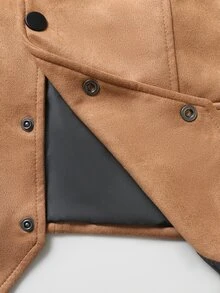 Manfinity Mode Áo vest da lộn phong cách cao bồi miền Tây cho nam, áo gile da retro 5 cúc cho đám cưới, dạ hội và trang phục thường ngày ... - màu nâu - Xem 7
