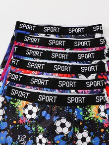 SHEIN 6PCS Tween Boys Trunks - Multicolor - View 4