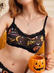 Notgurli 1pc Women's Quirky Bra Lingerie For Party, Halloween - Black - View 5