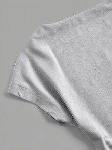 SHEIN EZwear 女款純色圓領露背短袖休閒T恤（3件組） - 彩色 - 查看 10
