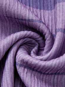 EastFlair Plus Size Women's Stand Collar Casual Daily Wear Top - Violet Purple - View 9