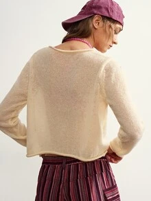 Bohemela Women's Solid Color Casual Versatile Daily Cardigan - Khaki - View 7