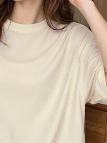 少女休閒甜美風極簡條紋圓領短袖長褲家居服套裝，適合日常居家穿著，舒適自在，休閒穿搭，時尚少女風 - 彩色 - 查看 4