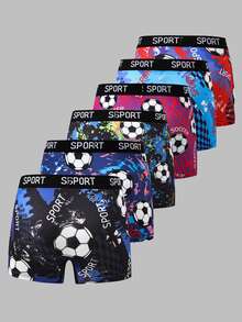SHEIN 6PCS Tween Boys Trunks - Multicolor - View 3