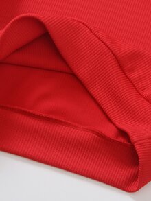 Souflis Boys' 2 Pieces Set: Textured Red Crew Neck Sweatshirt And Straight-Leg Washed Denim Jeans, Casual Everyday Style - Red - View 5