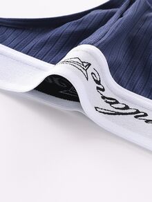 Liftille Men's Letter Waistband Casual Thong Underwear (3-Pack) - Multicolor - View 5