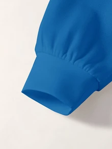 LOONEY TUNES X SHEIN طقم كاجوال للأولاد الصغار يتكون من سويت شيرت بأكمام طويلة وبنطلون رياضي بطبعة كرتونية وحروف - أبيض - مشاهدة 6