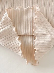 SHEIN 女嬰針織純色圓領休閒T恤上衣3件套，隨機3件，僅上衣 - 藕粉色 - 查看 5