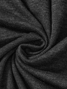 Rusticease Plus Size Dark Gray Ruffle Trim Round Neck Long Sleeve Dress Elegant Formal Fall Winter 2026 - Dark Grey - View 6