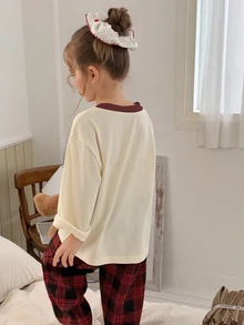 DAZY Girls' Spring/Autumn Printed T-Shirt And Pants Long Sleeve Set, Casual Cute New Hot-Selling Loungewear - Multicolor - View 2