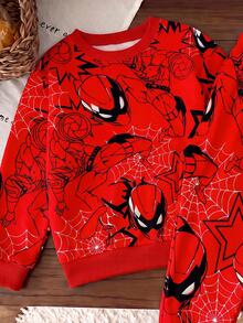 Young Boys Loose Fit Casual Comfortable Long Sleeve Sweatshirt And Pants 2 Pieces Set, Suitable For Autumn/Winter - Multicolor - View 3