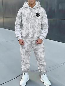 Tween Boy Casual Minimalist Loose Comfortable Long Sleeve Hooded Sweatshirt With Cartoon Pattern, Suitable For Autumn/Winter - Multicolor - View 1