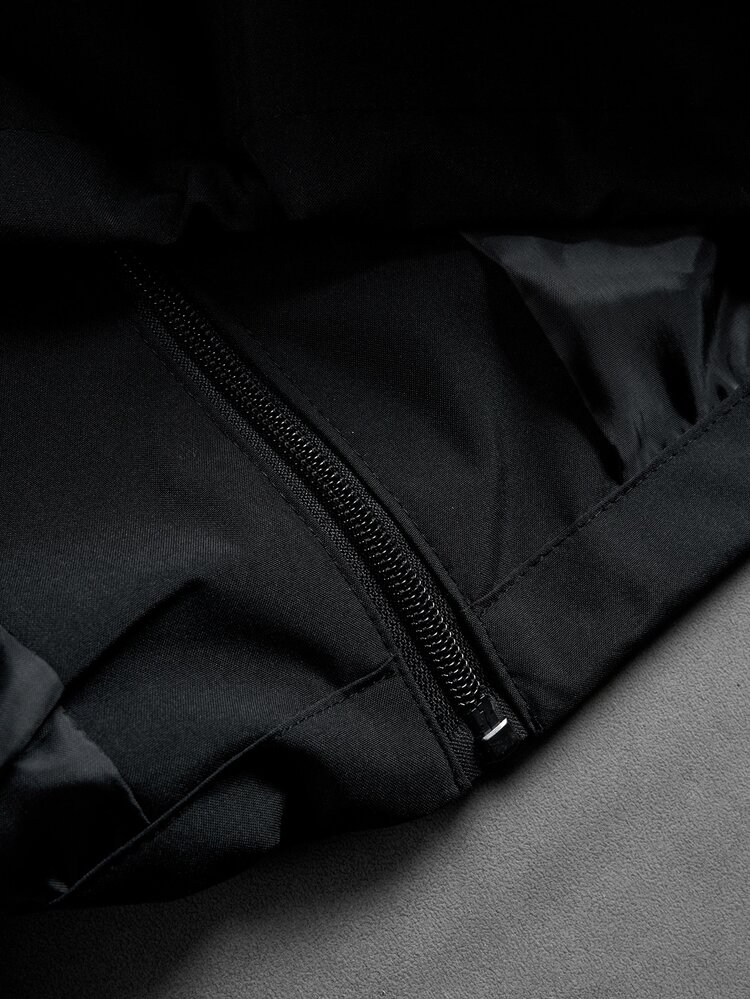 PAVTROS Men's Black Hooded Workwear Jacket, Suitable For Daily Wear, Outings, Sports, School And Other Casual Occasions. Can Be Given As A Gift To Friends - Black - View 8
