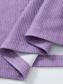 EastFlair Plus Size Women's Stand Collar Casual Daily Wear Top - Violet Purple - View 6
