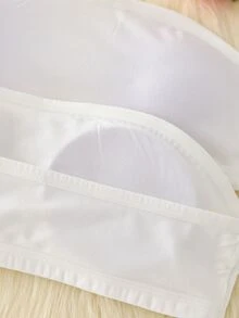 Teen Girl Strapless Bra Simple Versatile Daily 2pcs Set - White - View 3
