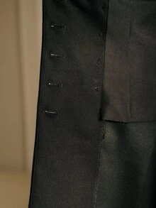 MOTF PREMIUM WOMEN'S SOLID COLOR FASHION VERSATILE DAILY CASUAL OVERCOAT - Black - View 8