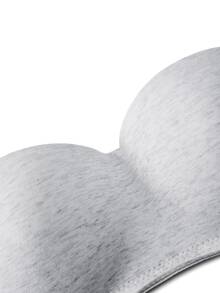 SHEIN 1pc Adjustable Detachable Strap Wireless Bra - Light Grey - View 3