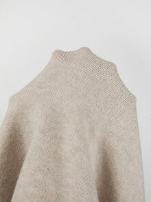 SHEIN 女款 V 領菱格紋針織開襟外套 長袖鈕扣開襟 運動款 - 摩卡棕 - 查看 5