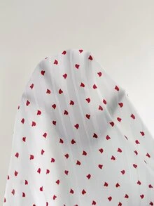 SHEIN Fall Maternity Polka Dot Pleated Casual Party & Travel Dress - White - View 7