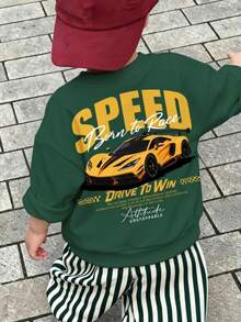 Setelan 2 Potong Baju Sweatshirt Lengan Panjang dan Celana Panjang Kasual Longgar dan Nyaman untuk Anak Laki-Laki, Cocok untuk Musim Gugur/Musim Dingin - MultiWarna - View 1