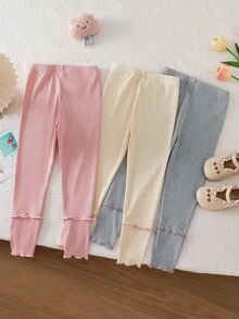 SHEIN 3件裝女童緊身褲 - 彩色 - 查看 2