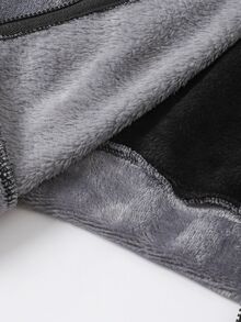 SHEIN Sudadera de manga larga de felpa con bloques de color para niños, otoño/invierno - Multicolor - Ver 5