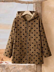 Rusticease Plus Size Colorblock Pocket Zip Fleece Hooded Extra Long Sleeve Jacket Casual Outerwear Fall Winter 2026 - Multicolor - View 9