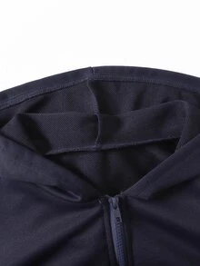 SHEIN 青少年女孩秋冬時尚休閒連帽衛衣與長褲套裝 - 藏蓝色 - 查看 6